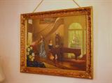 lovely framed Piano girls print