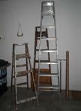 ladders in the garage