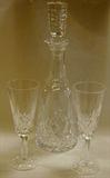 decanter and stems, all signed WATERFORD