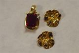pendant and 14k pansy earring jackets