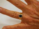 nice gold diamond and sapphire ring