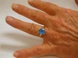 nice gold and blue topaz ring