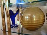 HUGE art glass orb