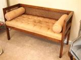 tufted/caned bench
