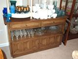 midcentury server loaded with glass