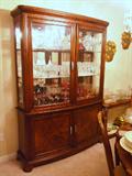 nice large contemporary lighted china cabinet