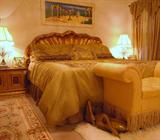 view of the master bedroom, oozing with glam!