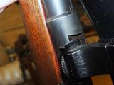 details of Austrian made rifle, possibly a 308, with proof marks dating it to 1892-1918.  Comes with Williams 4x scope.