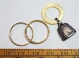 antique baby bangles and sterling silver teething ring