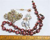 some of the better costume! RARE Trifari poodle and Italian wedding cake beads, plus others!