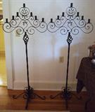 HEAVY pair of vintage ornate candelabra