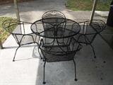 awesome vintage SUNBEAM wrought iron patio set, just in time for summer!
