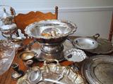 some of the beautiful silverplate pieces!