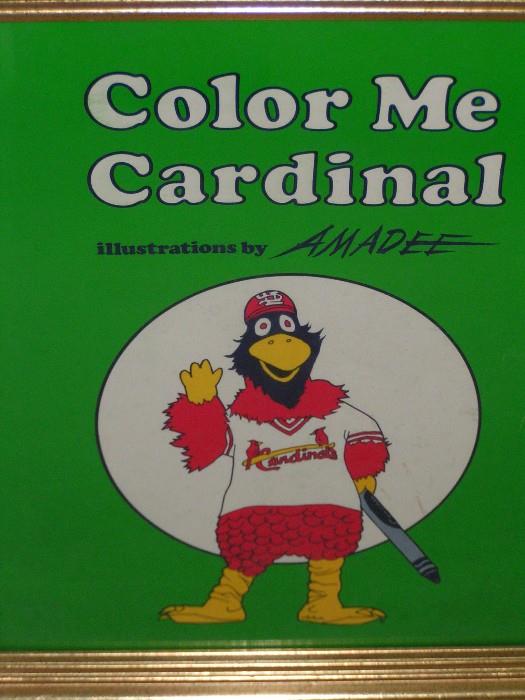 Vintage Fred Bird illustration by Amadee Color Me Cardinal