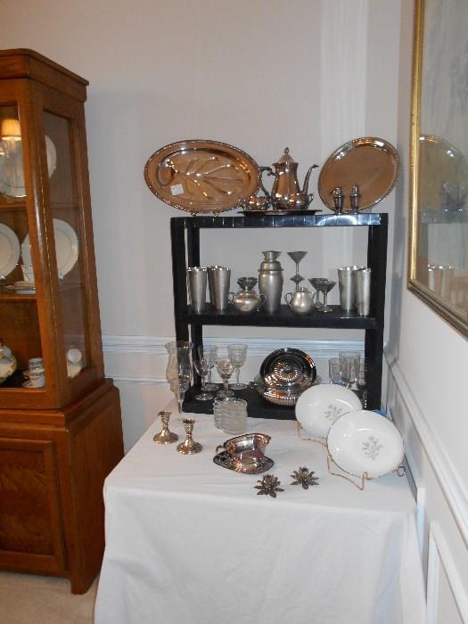 Assorted silver plate