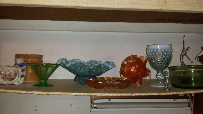 Much glassware, figurines, china and pottery