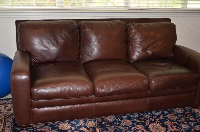 Crate and Barrel Leather Sofa
