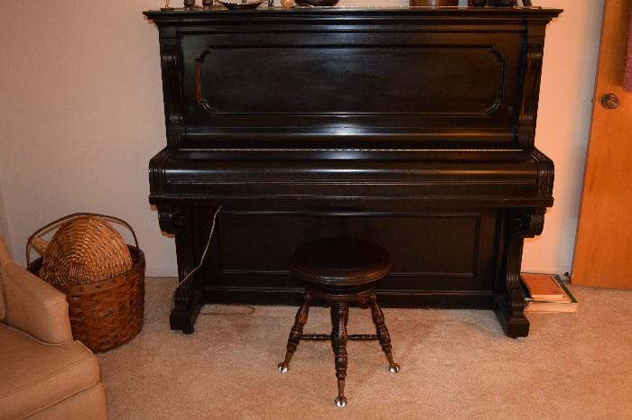 Steinway Professional Upright Piano, 50" tall, Serial # 105747, Manufactured in 1902
