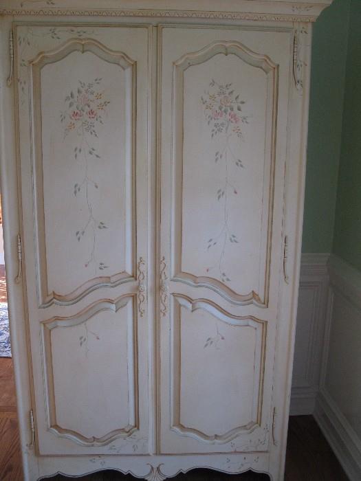 Ethan Allen French Country hand decorated wardrobe. Fabulous!