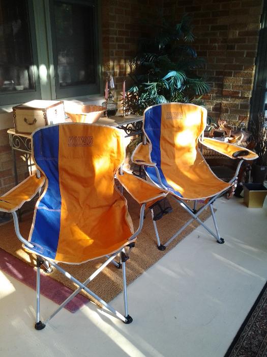 FIGHTING ILLINI (HIGH-QUALITY) CANVAS FOLDING CHAIRS!!!