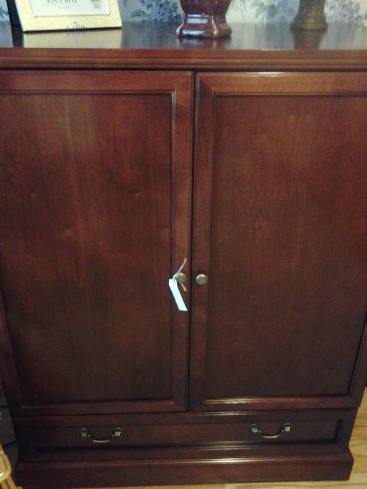 HIGH-QUALITY CHERRY WOOD ENTERTAINMENT CENTER OR ARMOIRE!  BEAUTIFUL!!!  GREAT PRICE!