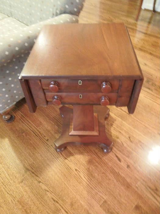 Antique Sewing Table, Empire Style