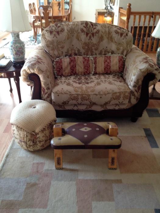Extra Wide Side Chair, Foot Stools