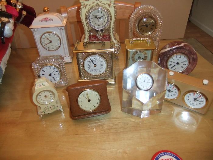 Several of the clocks in the collection
