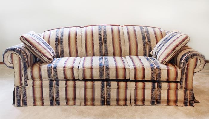 Rolled Arm Sofa w/Wood Trim 72" - 135.00