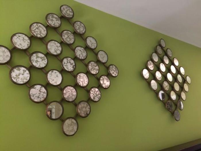 Circle in a square wall mirrors