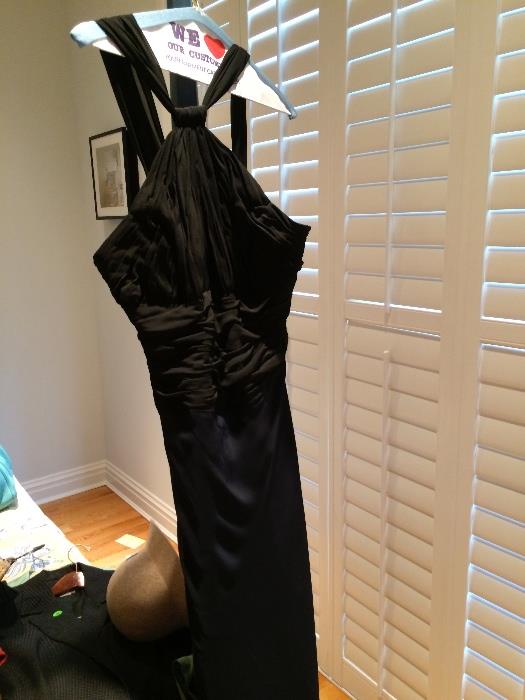 evening gown black and navy blue size 10