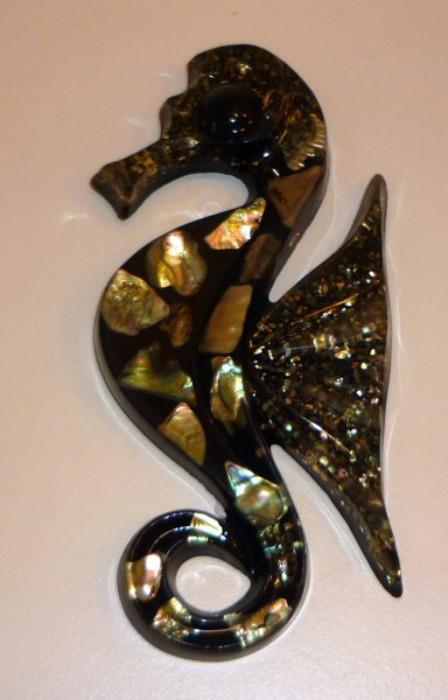 Trio of Handmade Seahorses Inlaid with Abalone Shells   http://bid.auctionbymayo.com/view-auctions/catalog/id/7753/lot/987228/?url=%2Fview-auctions%2Fcatalog%2Fid%2F7753%2F%3Fpage%3D1%26items%3D100