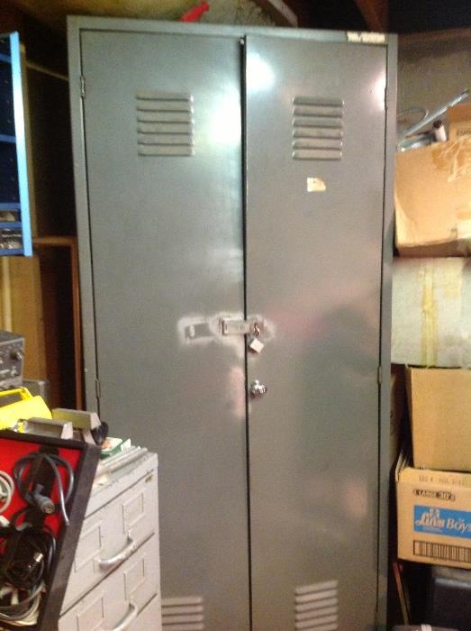Tall vintage locker type cabinets