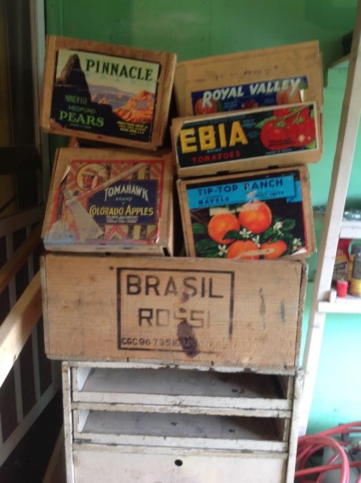 Vintage fruit boxes