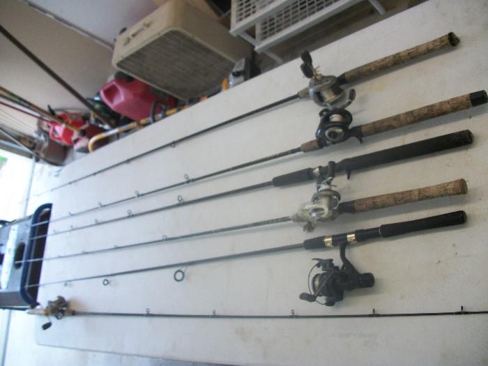 fishing rods and reels
