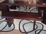 Bench with dining set