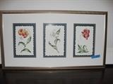 Floral prints on embossed papers
