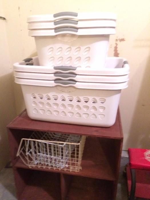 laundry baskets & shelf unit
