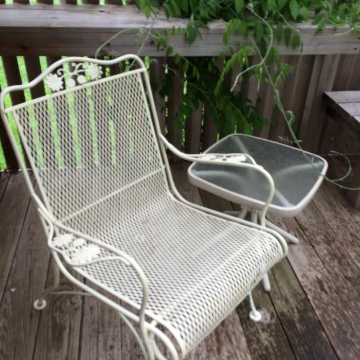 4th patio chair & side table
