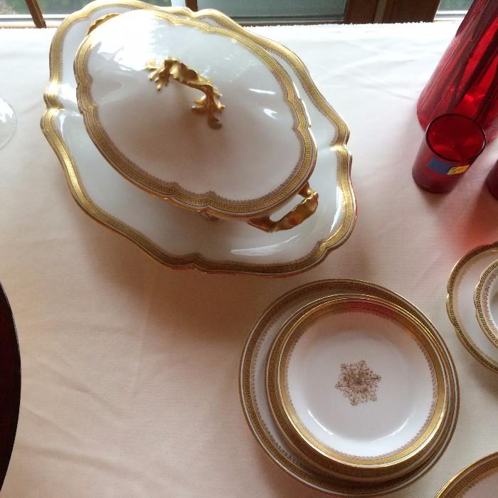 up close view of the limoges dishes