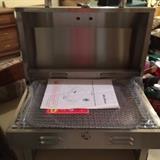 open view of gas grill