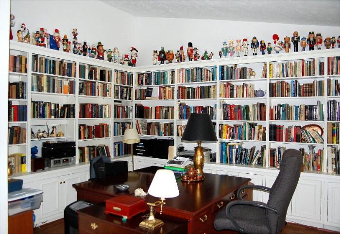 About 2000 Books & 100 Nutcrackers, Plus Desk & Office Chairs
