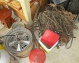 Vintage Pontiac Rallye Rims & Old Harness 