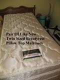 Pair Twin Bed Mattresses by Beautyrest (Pillow Top)