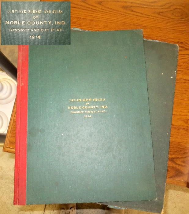 Two 1914 Noble County Atlas