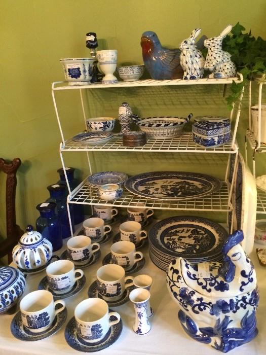        Some of the many blue & white items