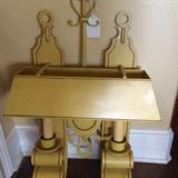       Unique yellow metal double wall sconce