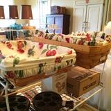        Two  Longaberger baskets with liners