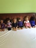         Numerous American Girl dolls