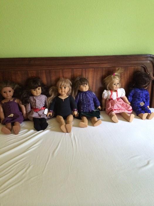         Numerous American Girl dolls